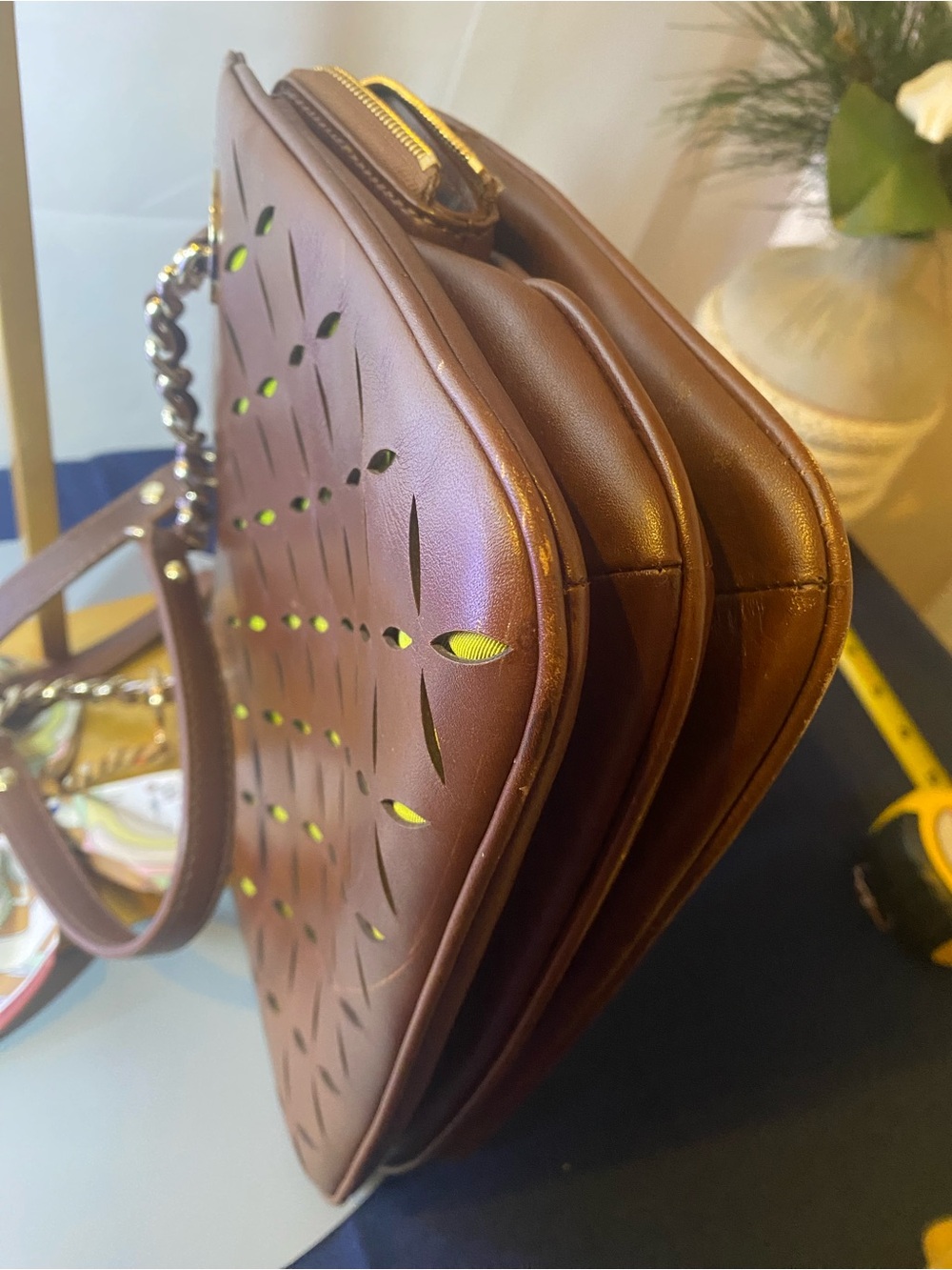 Kate Spade Brown & Green Shoulder Bag - Picture 10 of 15